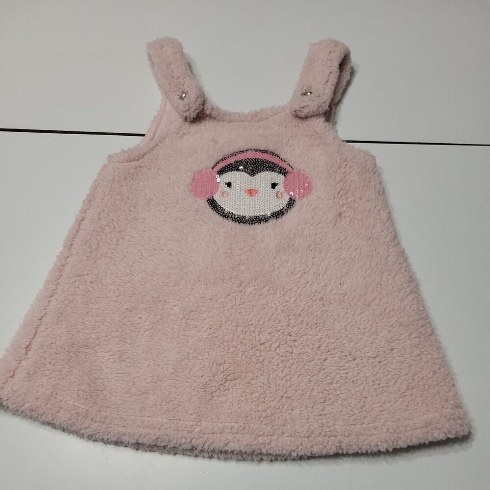 Young Hearts Dress Girls 6-9 Month Jumper Sleeveless Princess Pink‎ Cozy Sherpa